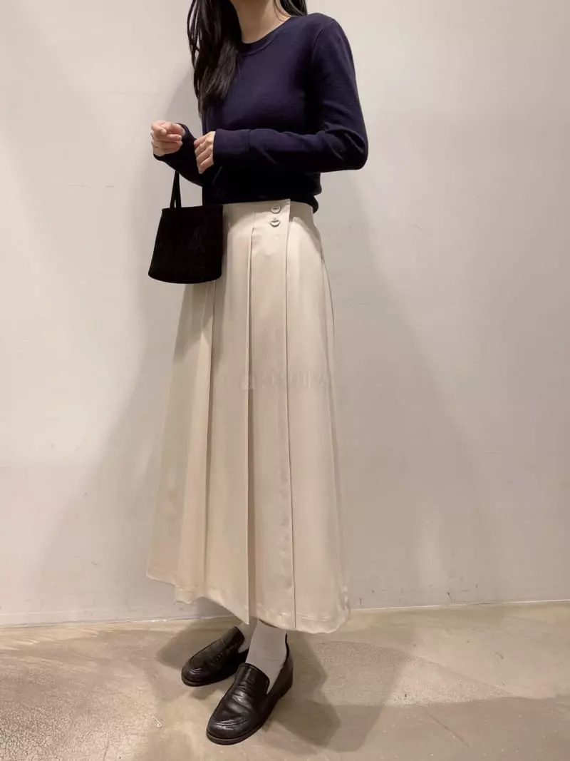 Odor - Korean Women Fashion - #momslook - Paper Wrap Skirt