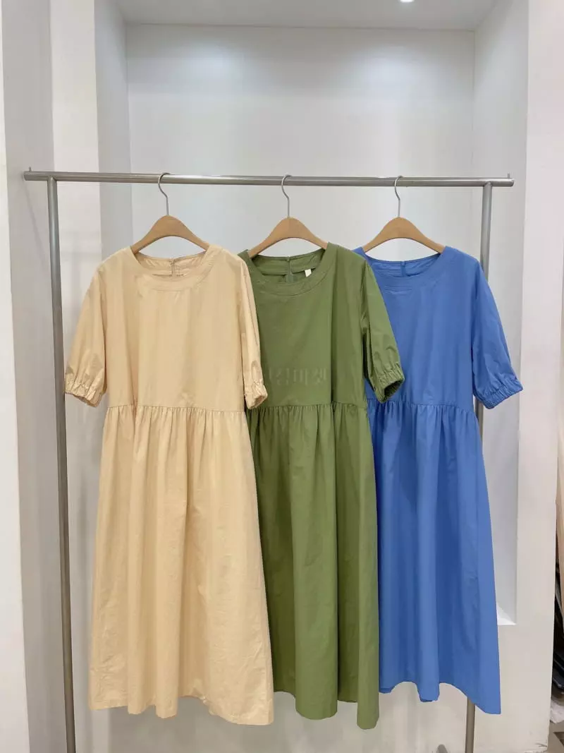 Odor - Korean Women Fashion - #womensfashion - Green Tea Cotton One-piece - 4