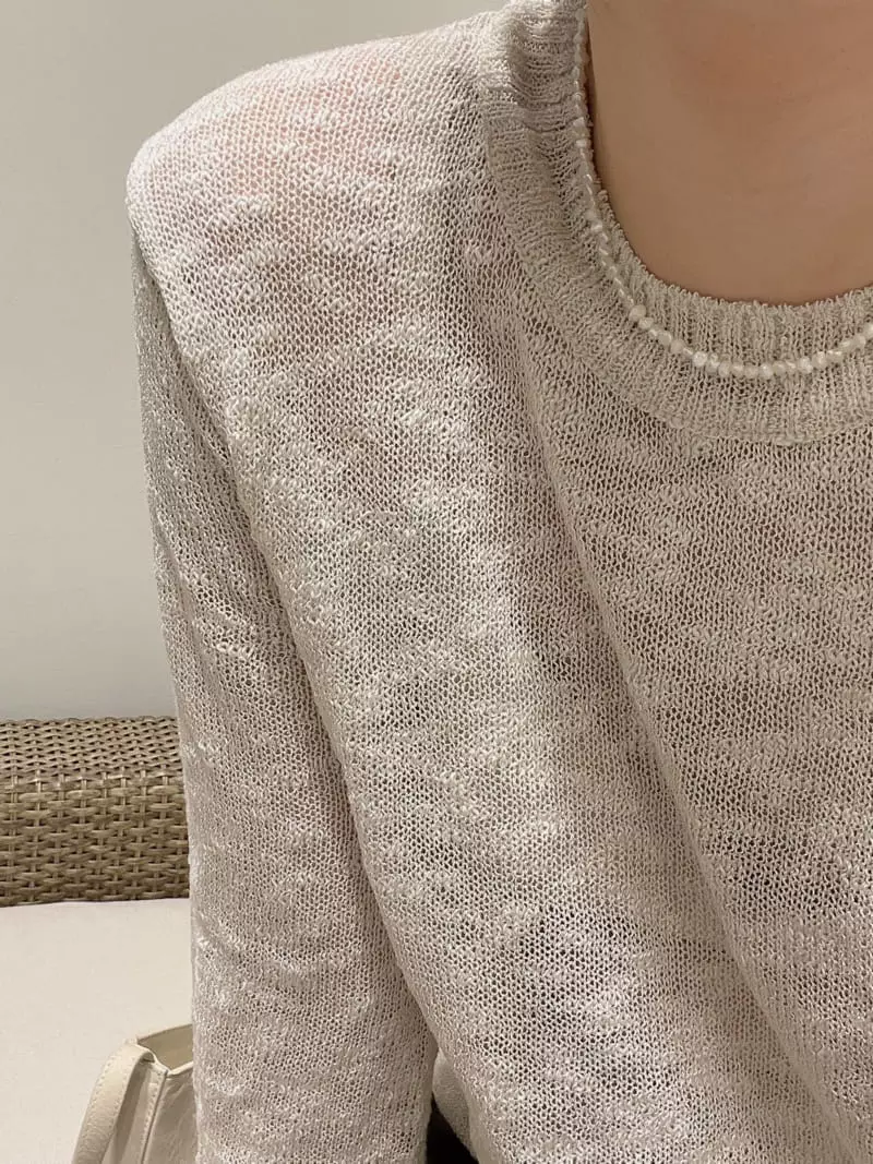 Odor - Korean Women Fashion - #momslook - Spring Slab Knit Tee