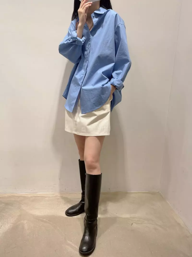 Odor - Korean Women Fashion - #restrostyle - Basic Cotton Shirt