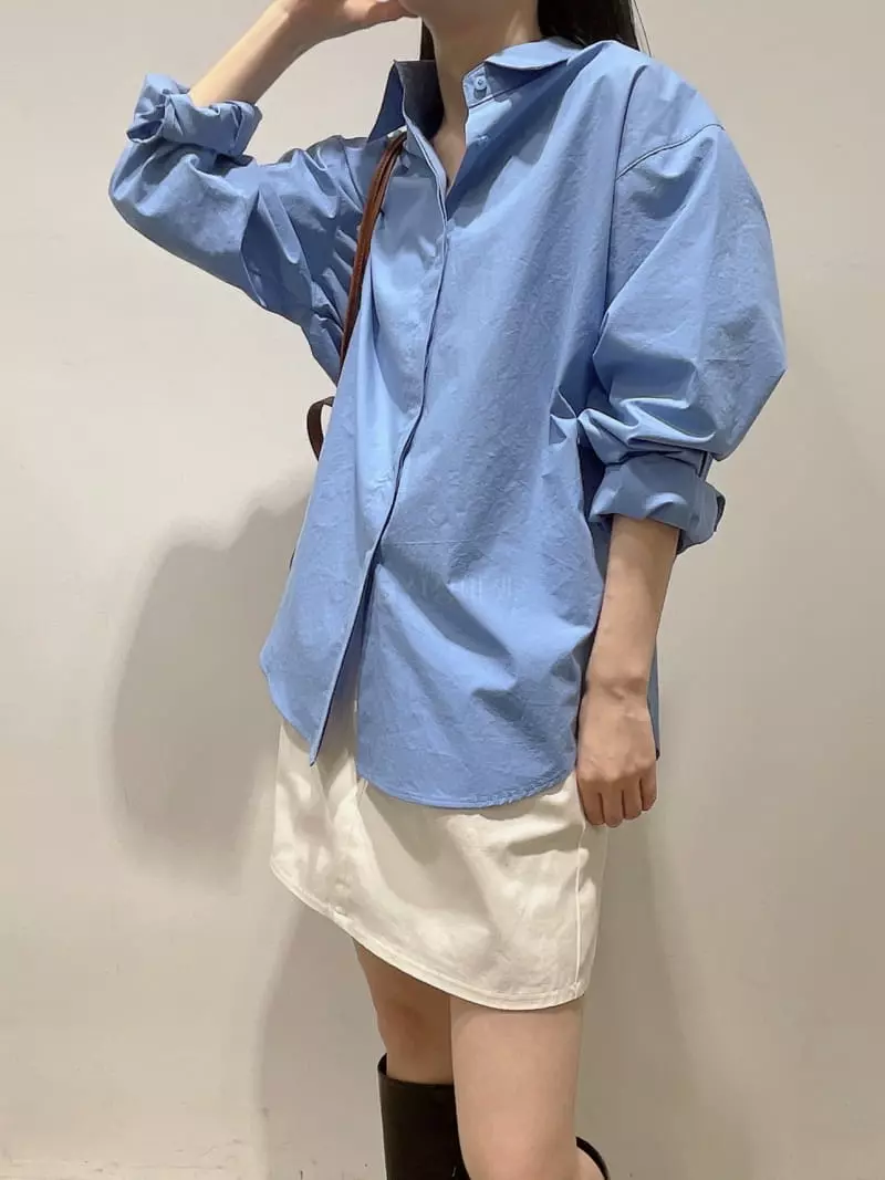Odor - Korean Women Fashion - #romanticstyle - Basic Cotton Shirt - 2