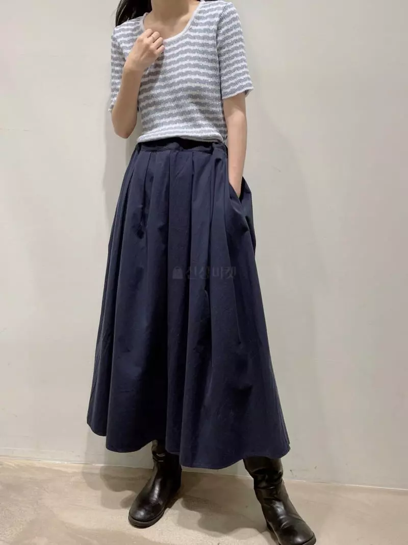 Odor - Korean Women Fashion - #momslook - Cotton Pleats Skirt - 4
