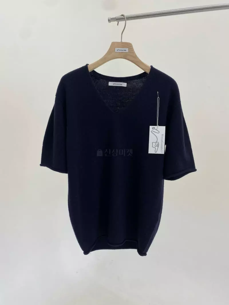 Of Course - Korean Women Fashion - #momslook - V-neck knit Tee - 3