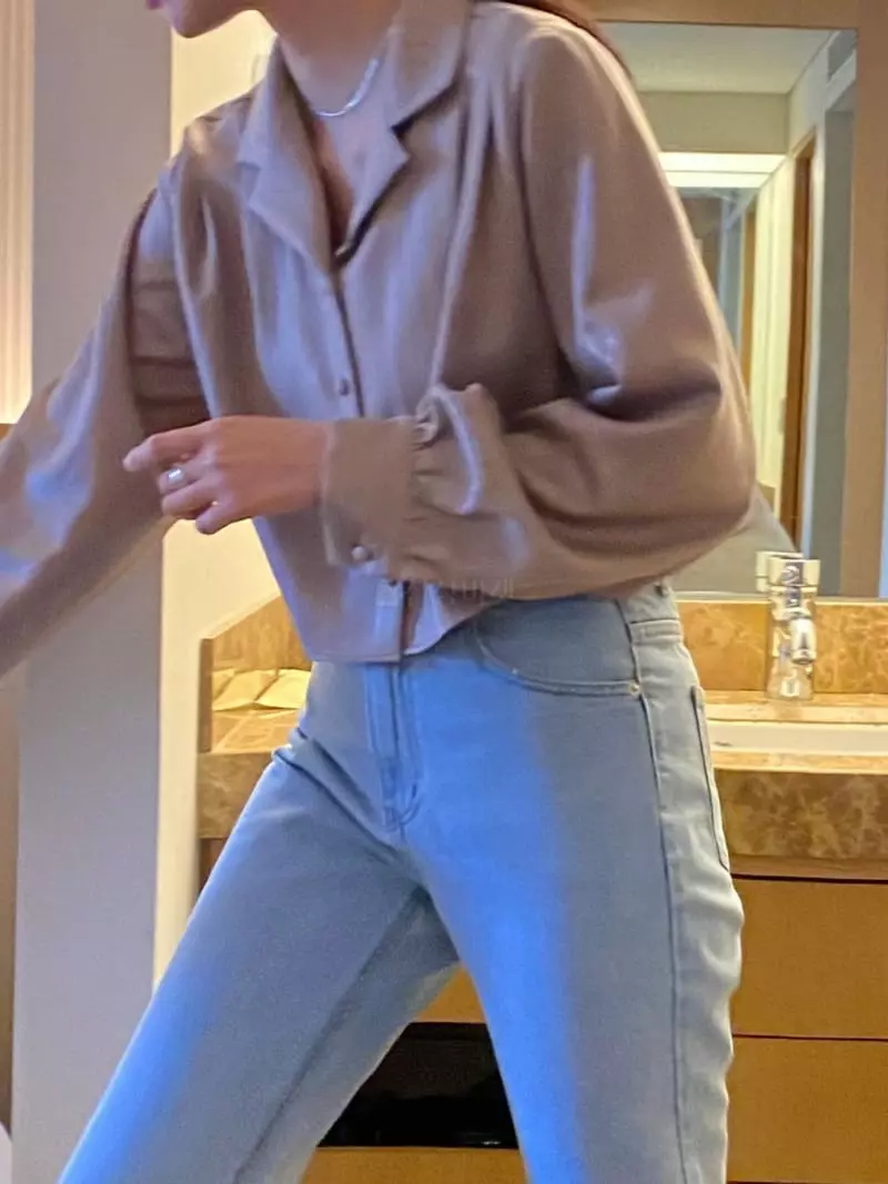 Of Course - Korean Women Fashion - #restrostyle - Light Blue Bootcut Jeans - 3