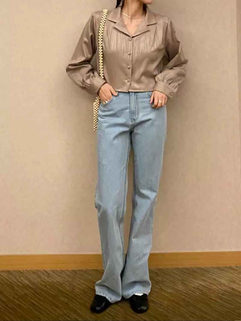 Of Course - Korean Women Fashion - #vintagekidsstyle - Light Blue Bootcut Jeans