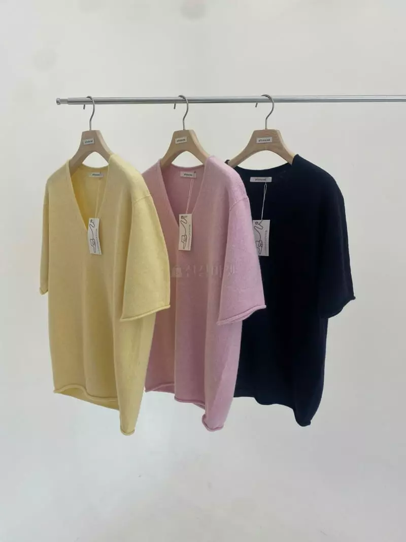 Of Course - Korean Women Fashion - #womensfashion - V-neck knit Tee - 2