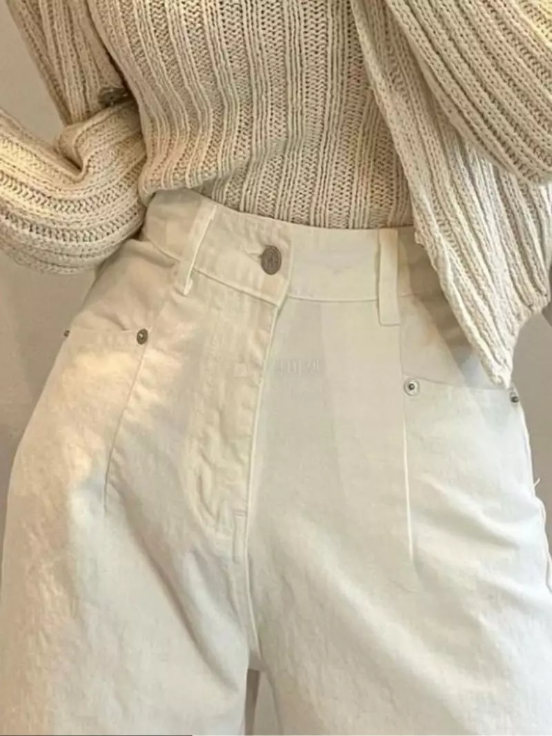 Of Course - Korean Women Fashion - #womensfashion - White Rivet Pants