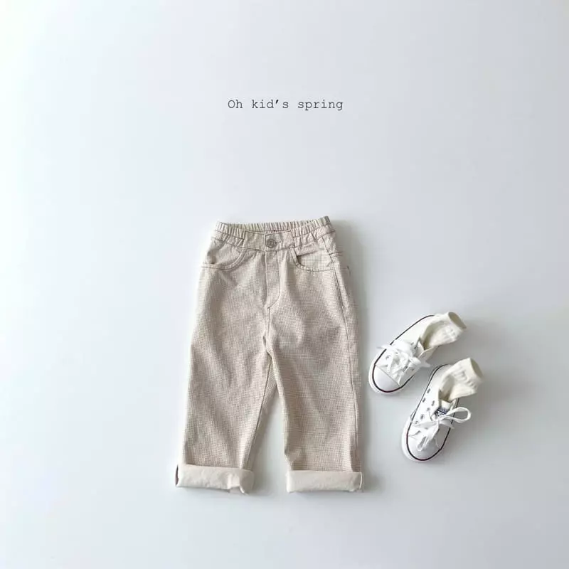 Oh Kids - Korean Children Fashion - #Kfashion4kids - Small Check Pants - 7