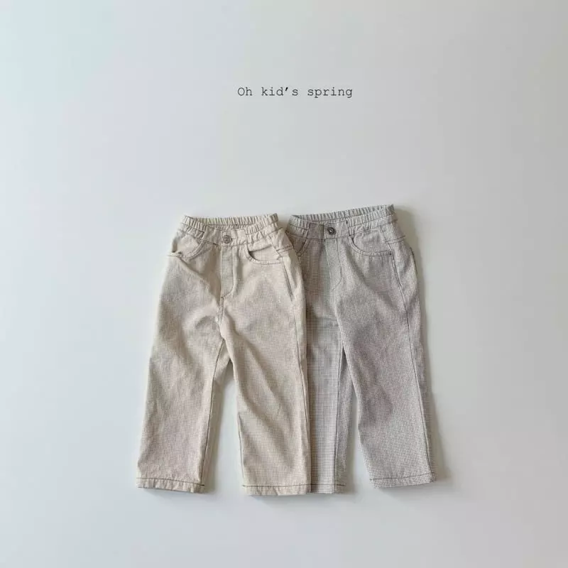 Oh Kids - Korean Children Fashion - #childofig - Small Check Pants - 12