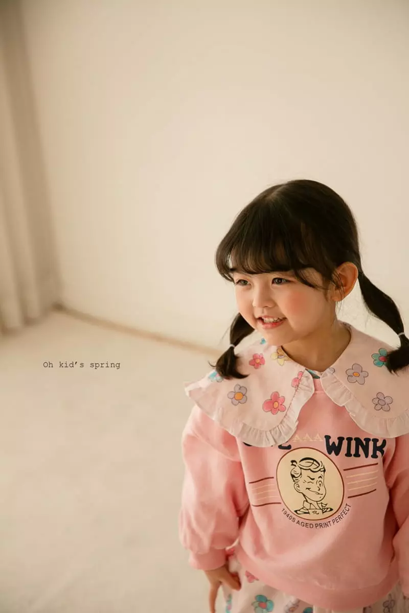 Oh Kids - Korean Children Fashion - #childofig - Wink Sweatshirt - 4