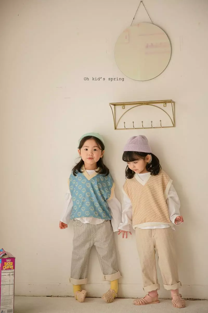 Oh Kids - Korean Children Fashion - #childrensboutique - Egg Flower Vest