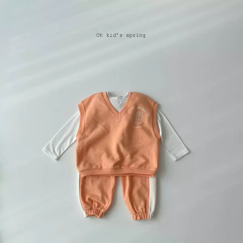 Oh Kids - Korean Children Fashion - #fashionkids - Never Vest Top Bottom Set - 10