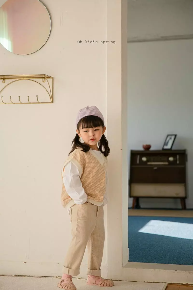 Oh Kids - Korean Children Fashion - #fashionkids - Small Check Pants - 3