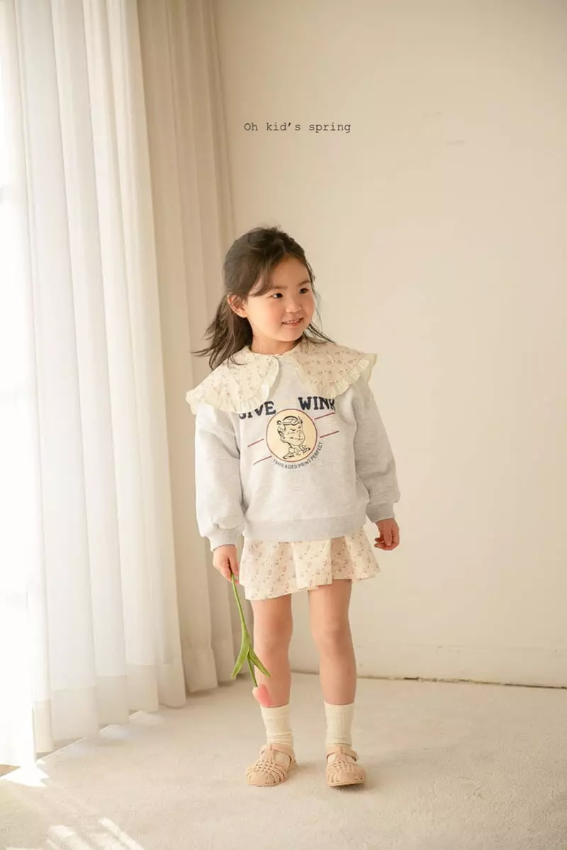Oh Kids - Korean Children Fashion - #kidsshorts - Wink Sweatshirt - 8