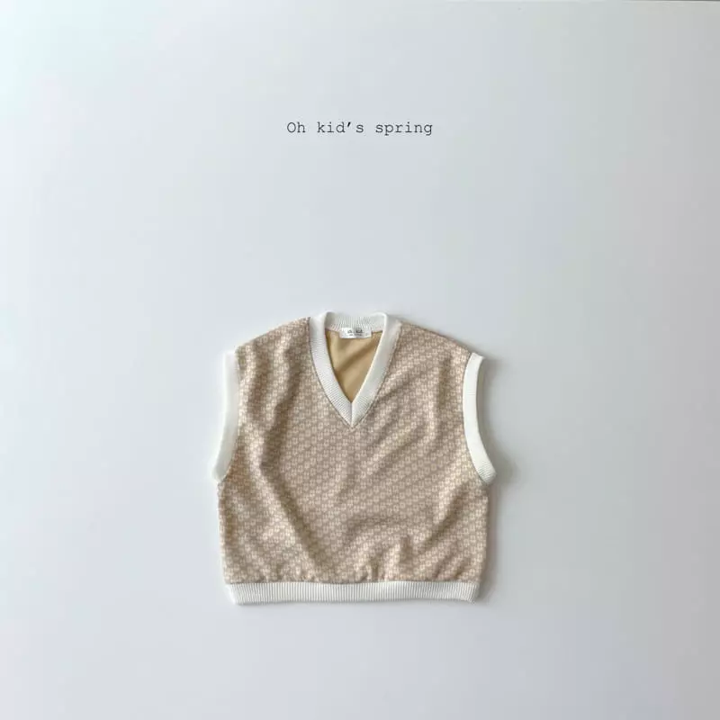 Oh Kids - Korean Children Fashion - #kidsshorts - Egg Flower Vest - 5