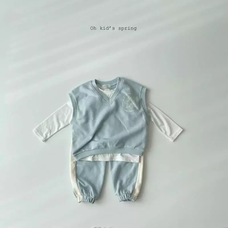 Oh Kids - Korean Children Fashion - #kidsstore - Never Vest Top Bottom Set - 12