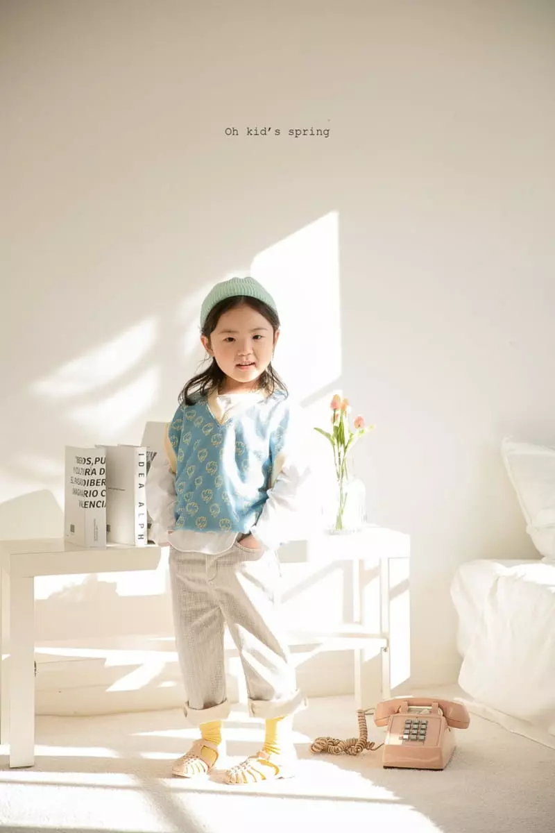 Oh Kids - Korean Children Fashion - #kidzfashiontrend - Small Check Pants - 6