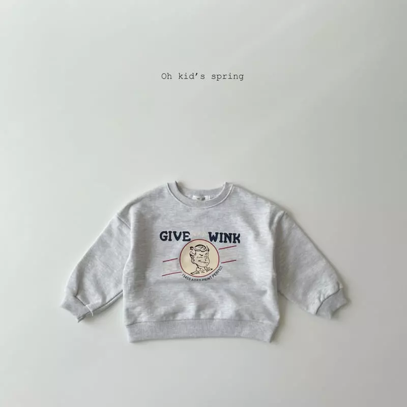 Oh Kids - Korean Children Fashion - #littlefashionista - Wink Sweatshirt - 12
