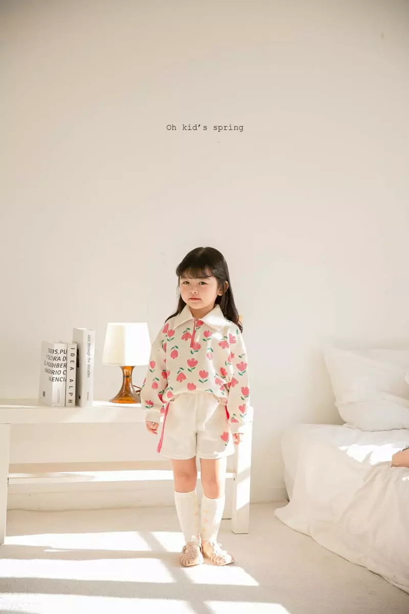 Oh Kids - Korean Children Fashion - #littlefashionista - Tulip Top Bottom Set - 4