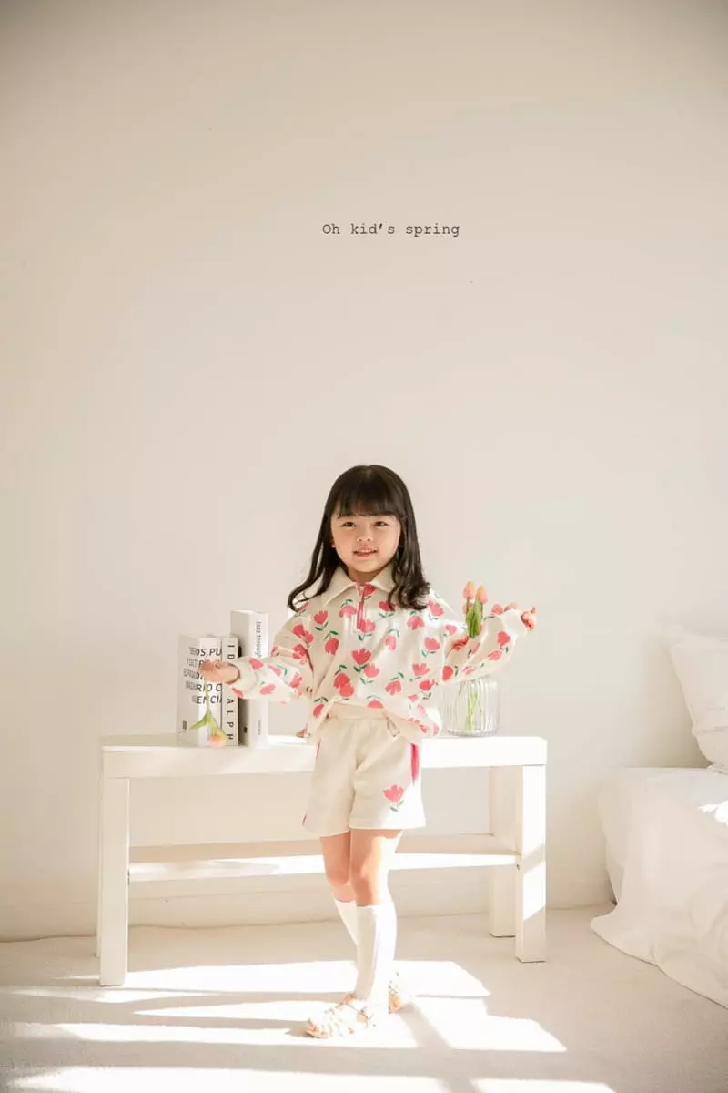 Oh Kids - Korean Children Fashion - #minifashionista - Tulip Top Bottom Set - 5