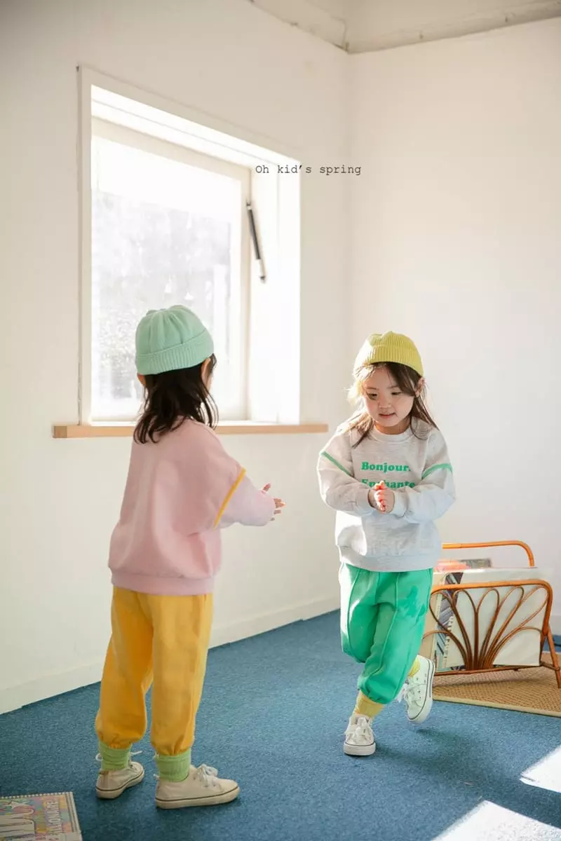 Oh Kids - Korean Children Fashion - #prettylittlegirls - Bonjour Spring Top Bottom Set - 3