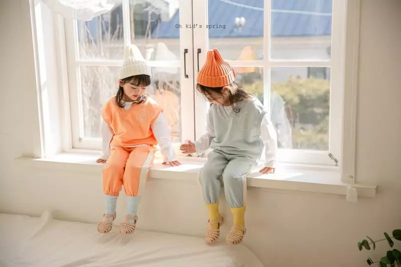 Oh Kids - Korean Children Fashion - #prettylittlegirls - Never Vest Top Bottom Set - 2