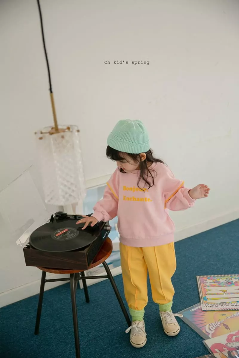 Oh Kids - Korean Children Fashion - #stylishchildhood - Bonjour Spring Top Bottom Set - 6