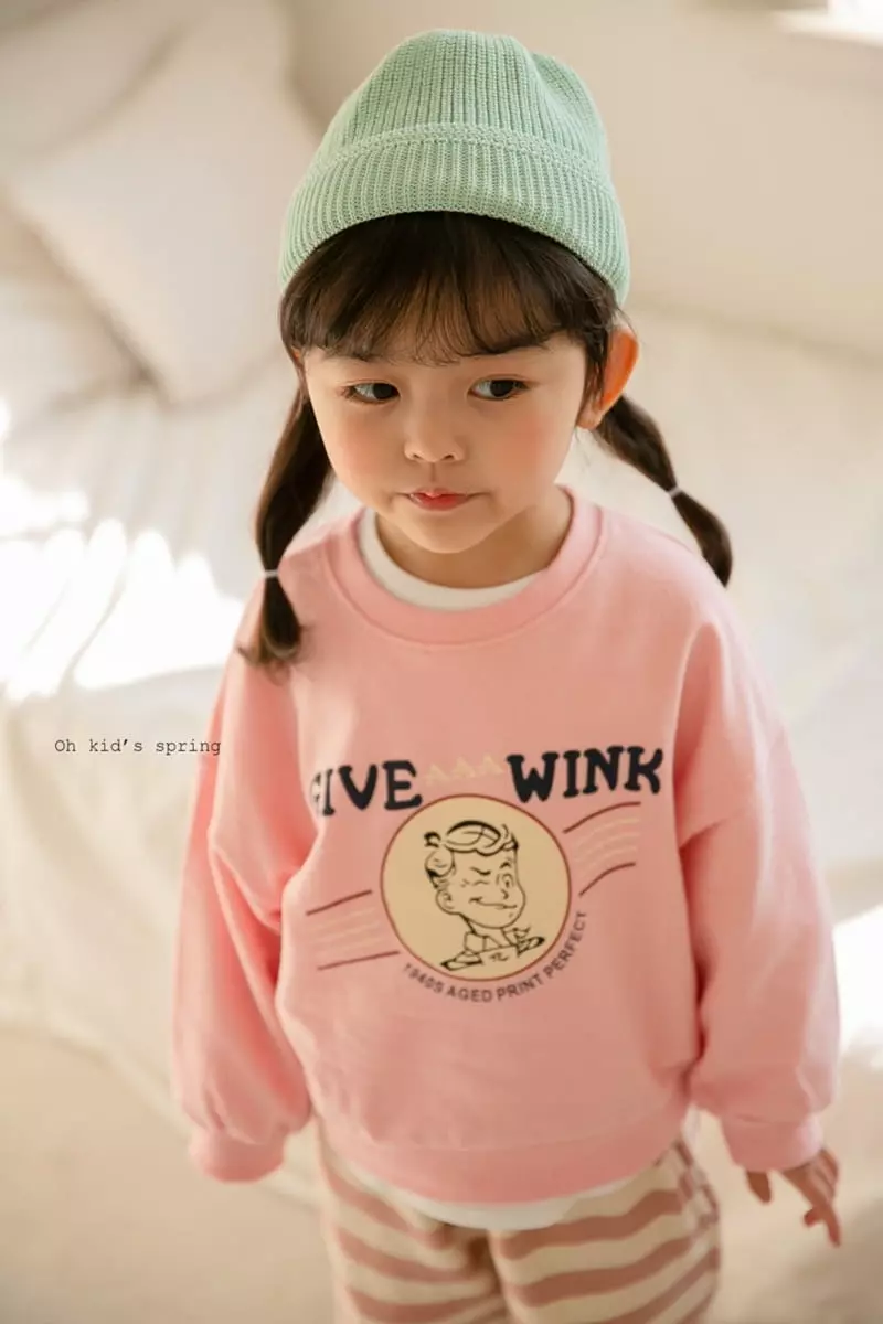 Oh Kids - Korean Children Fashion - #stylishchildhood - Wink Sweatshirt - 2