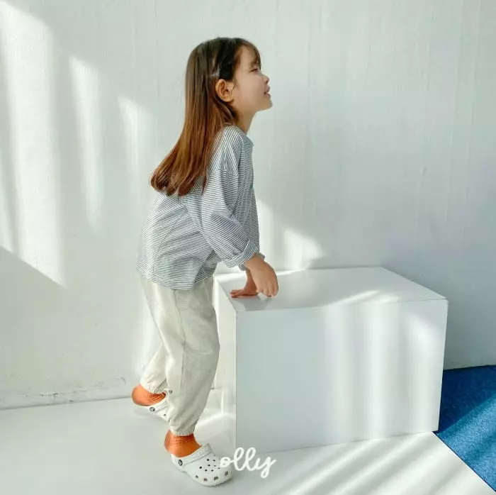 Ollymarket - Korean Children Fashion - #Kfashion4kids - Veloure Stripes Long Sleeves Tee - 7