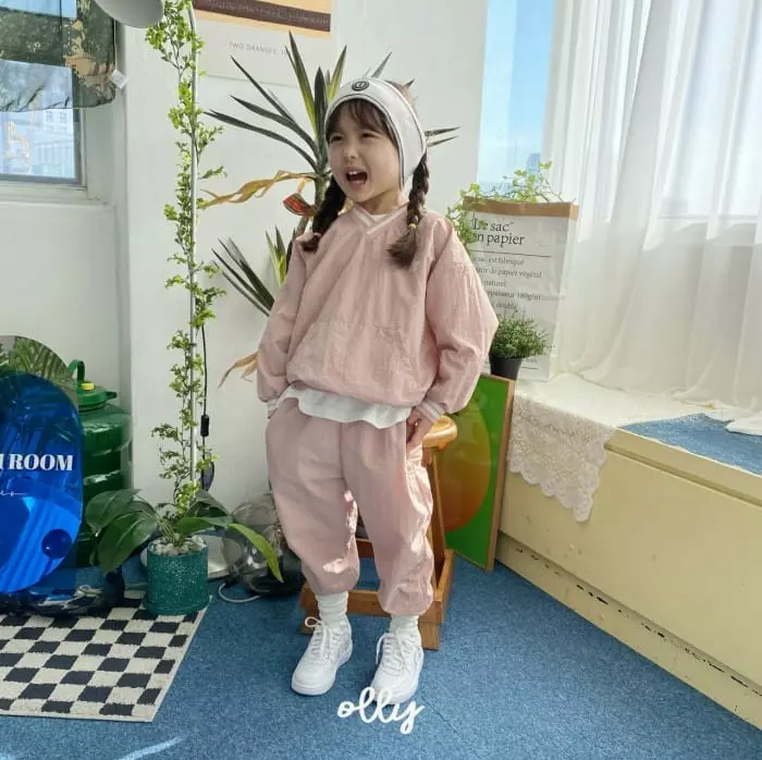 Ollymarket - Korean Children Fashion - #childrensboutique - Run Top Bottom Set - 10