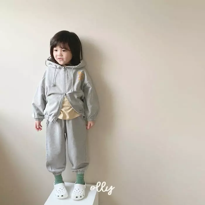 Ollymarket - Korean Children Fashion - #discoveringself - How Are You Zip-up Bottom Set - 9