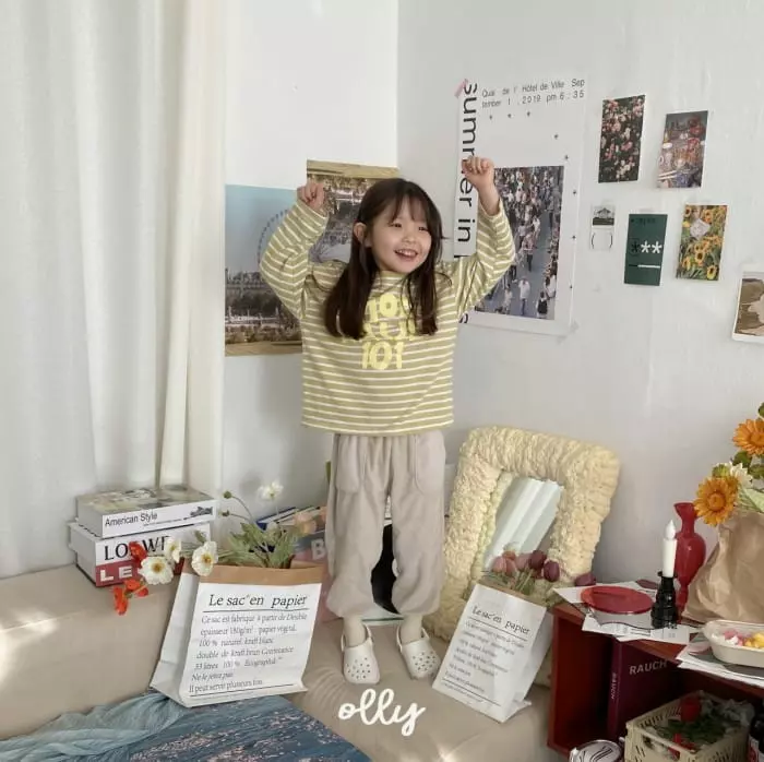 Ollymarket - Korean Children Fashion - #discoveringself - 101 Stripes Long Sleeves Tee - 3