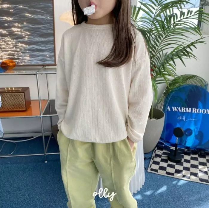 Ollymarket - Korean Children Fashion - #discoveringself - Rib Sweatshirt