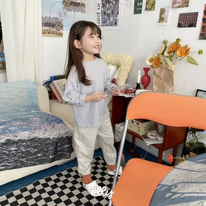 Ollymarket - Korean Children Fashion - #fashionkids - Veloure Stripes Long Sleeves Tee - 3