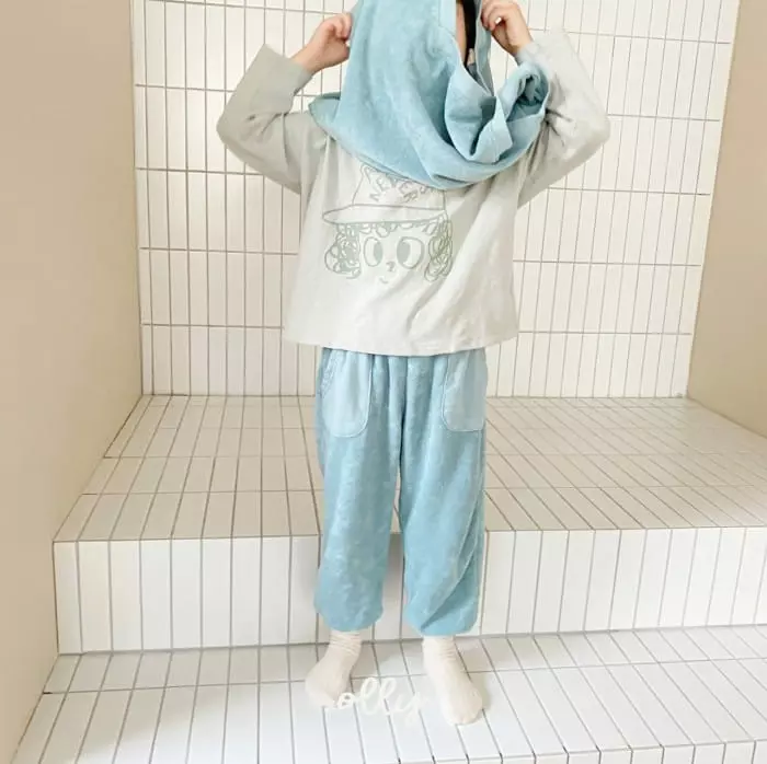 Ollymarket - Korean Children Fashion - #kidsshorts - Terry Vest Top Bottom Set - 10