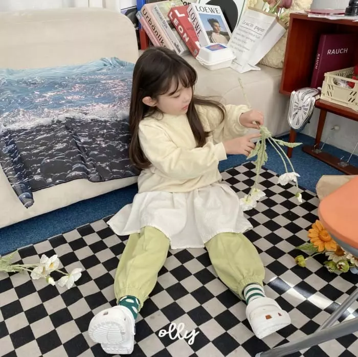 Ollymarket - Korean Children Fashion - #kidsshorts - Terry Color Sweatshirt - 2