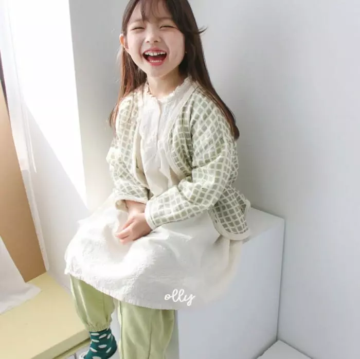 Ollymarket - Korean Children Fashion - #kidzfashiontrend - Check Cardigan