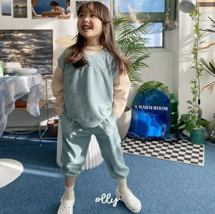Ollymarket - Korean Children Fashion - #magicofchildhood - Terry Vest Top Bottom Set