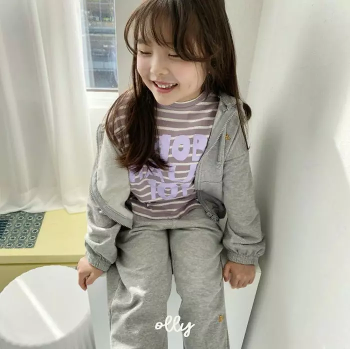 Ollymarket - Korean Children Fashion - #minifashionista - How Are You Zip-up Bottom Set - 4