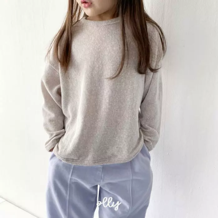 Ollymarket - Korean Children Fashion - #todddlerfashion - Rib Sweatshirt - 11