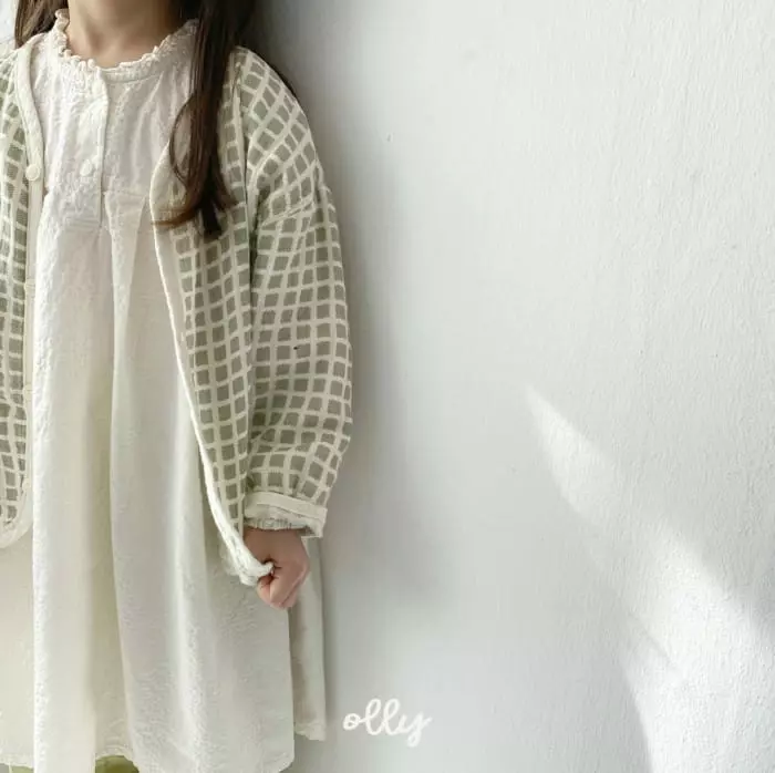 Ollymarket - Korean Children Fashion - #toddlerclothing - Check Cardigan - 8
