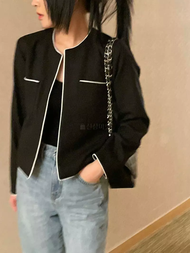 Ondo - Korean Women Fashion - #momslook - A Tweed Jacket - 2