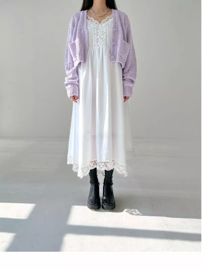 Ondo - Korean Women Fashion - #momslook - Damage Cardigan