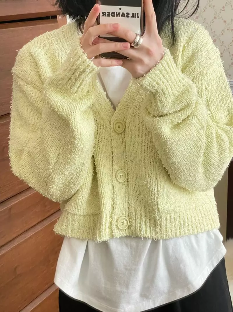 Ondo - Korean Women Fashion - #momslook - Damage Cardigan - 3
