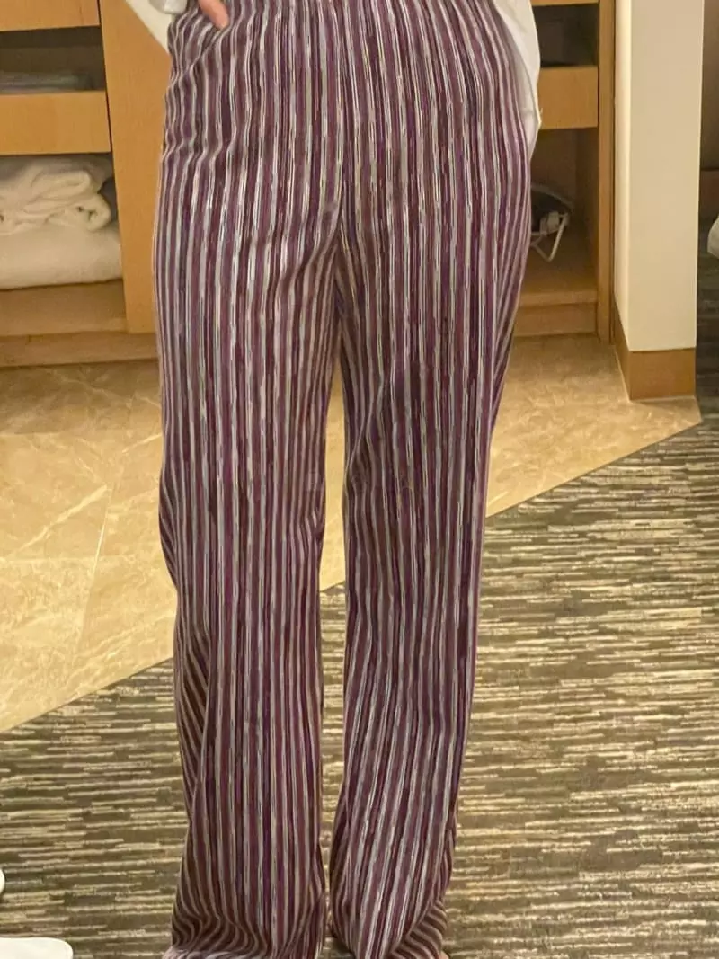 Ondo - Korean Women Fashion - #vintageinspired - Jacquard Color Pants - 3