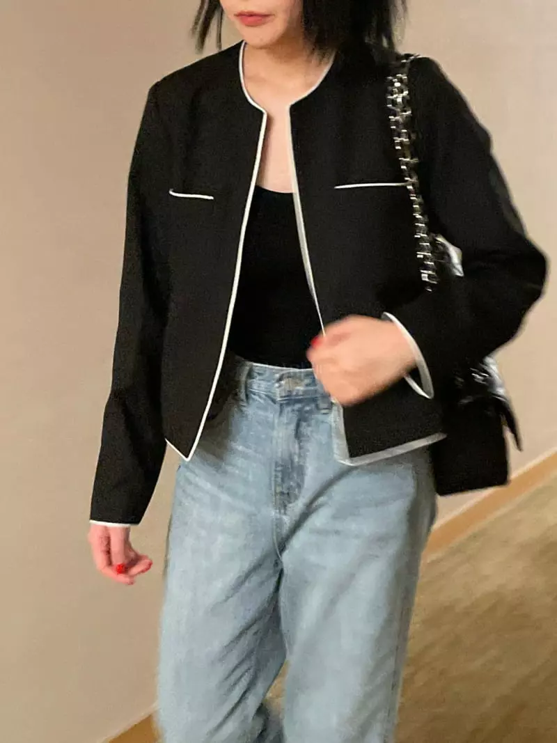 Ondo - Korean Women Fashion - #womensfashion - A Tweed Jacket