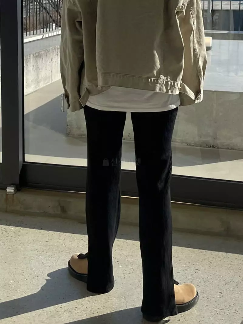 Ondo - Korean Women Fashion - #womensfashion - Rib Leggings Pants