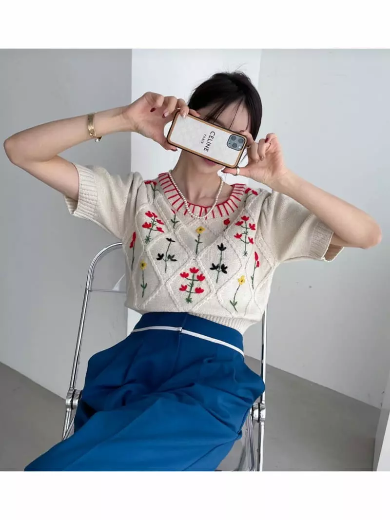 Oneway - Korean Women Fashion - #momslook - Mimi Knit Tee - 2