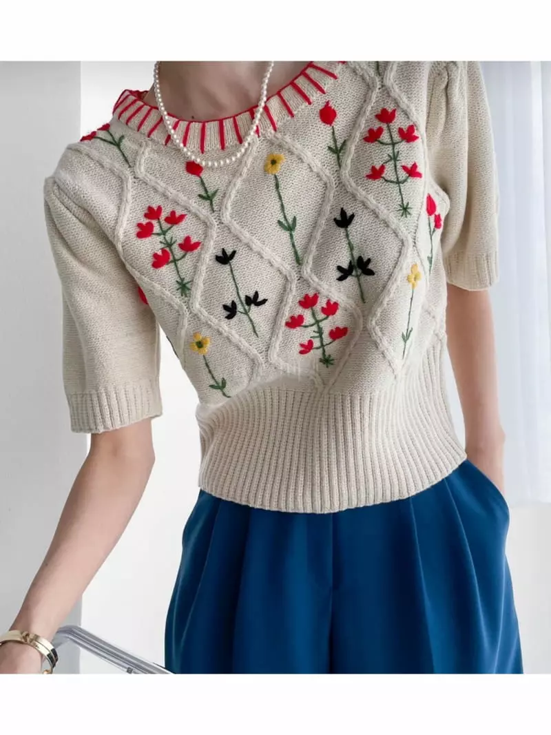 Oneway - Korean Women Fashion - #womensfashion - Mimi Knit Tee - 4