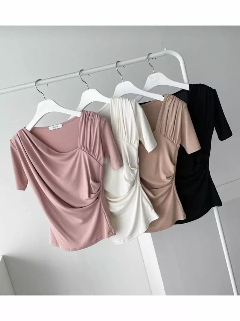 Oneway - Korean Women Fashion - #momslook - Shirring Tee
